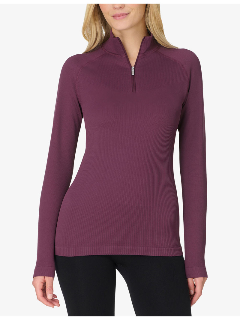 Ribbed Chevron Half-Zip Base Layer Ski Top 3