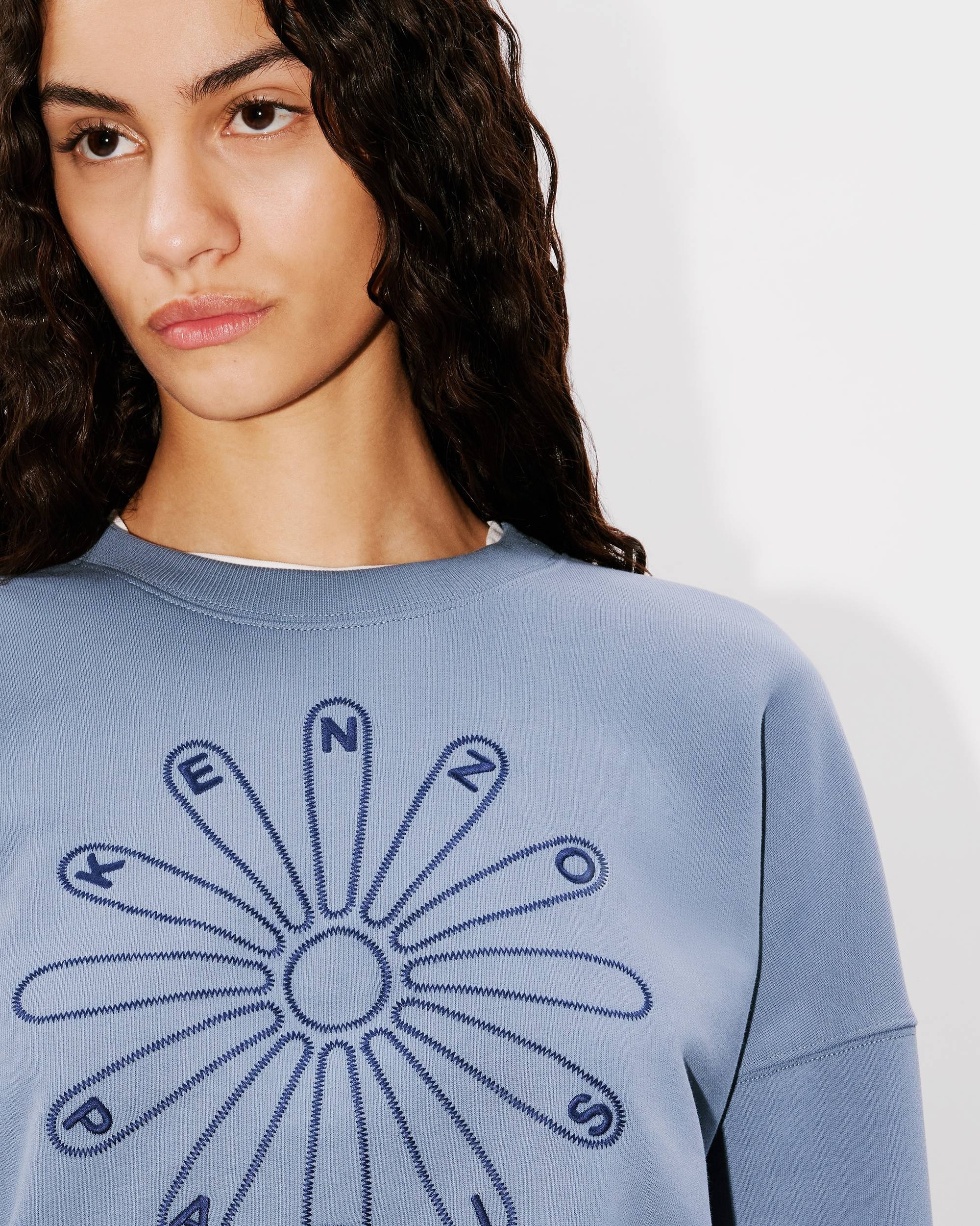 'KENZO Marguerite' cropped embroidered sweatshirt - 6