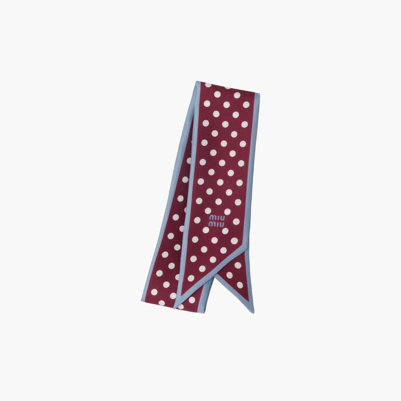 Miu Miu Printed twill scarf outlook