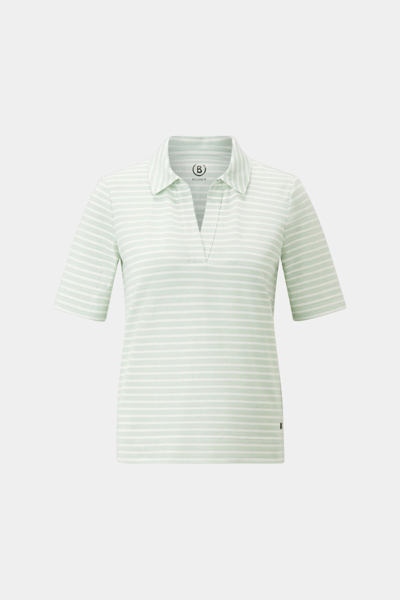 Peony polo shirt in Light green/off-white 1