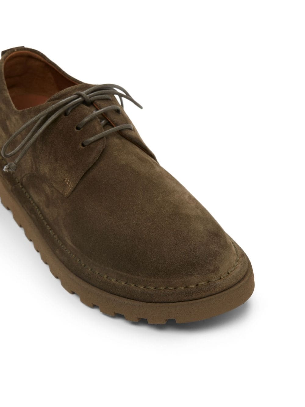 lace-up suede derby shoes - 4