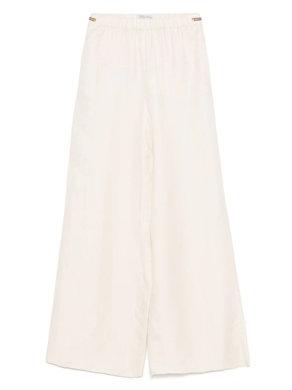 linen-blend wide-leg trousers - 1