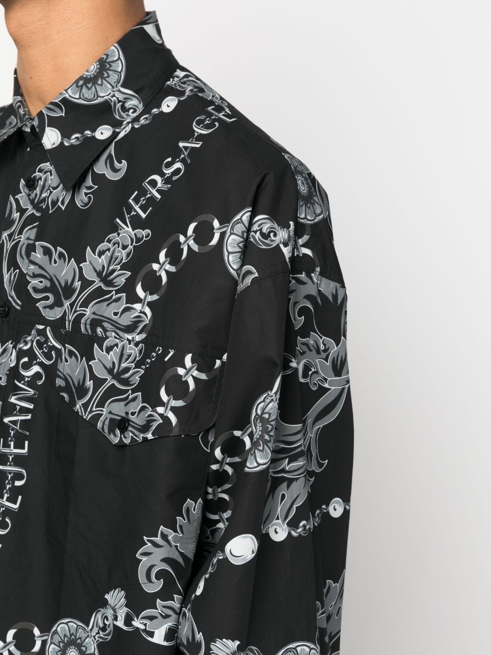 Chain Couture-print cotton shirt - 5