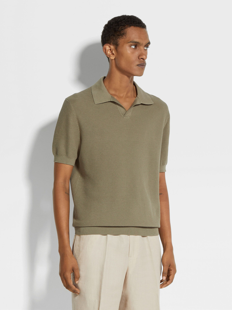 OLIVE GREEN PREMIUM COTTON POLO SHIRT 4