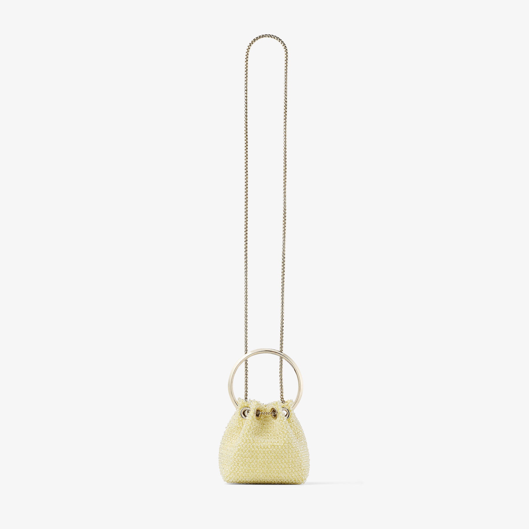 Micro Bon Bon
Yellow Embroidered Satin Mini Bag - 5