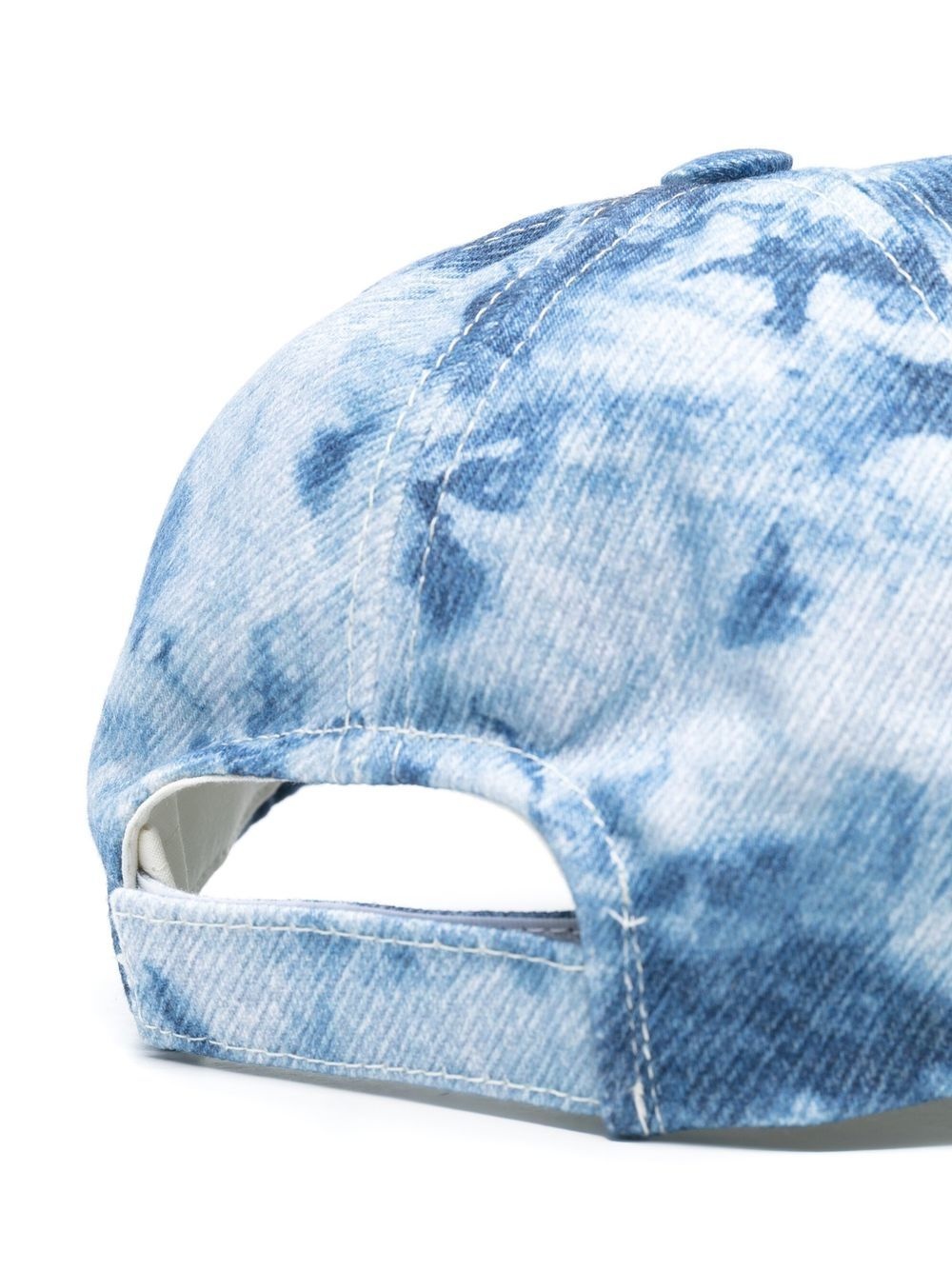 marbled-print logo cap - 2