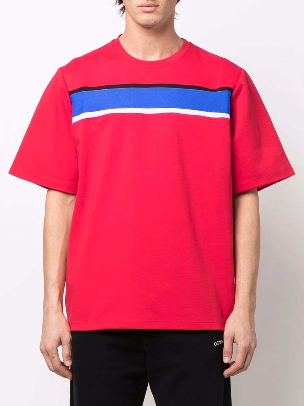 striped band short-sleeve T-shirt - 4