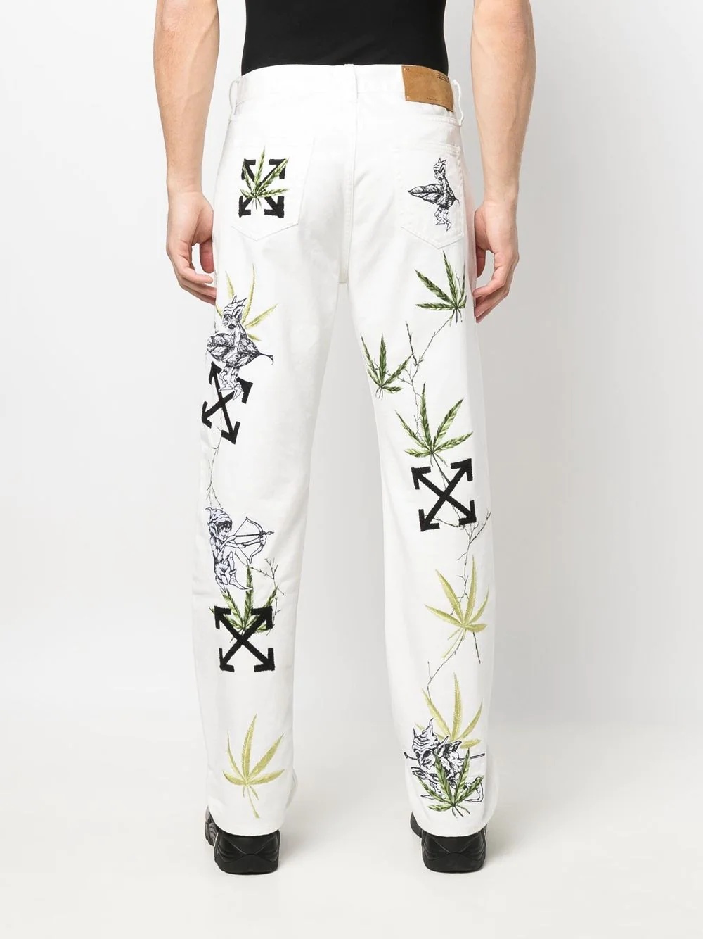 Weed Arrows straight-leg jeans - 4