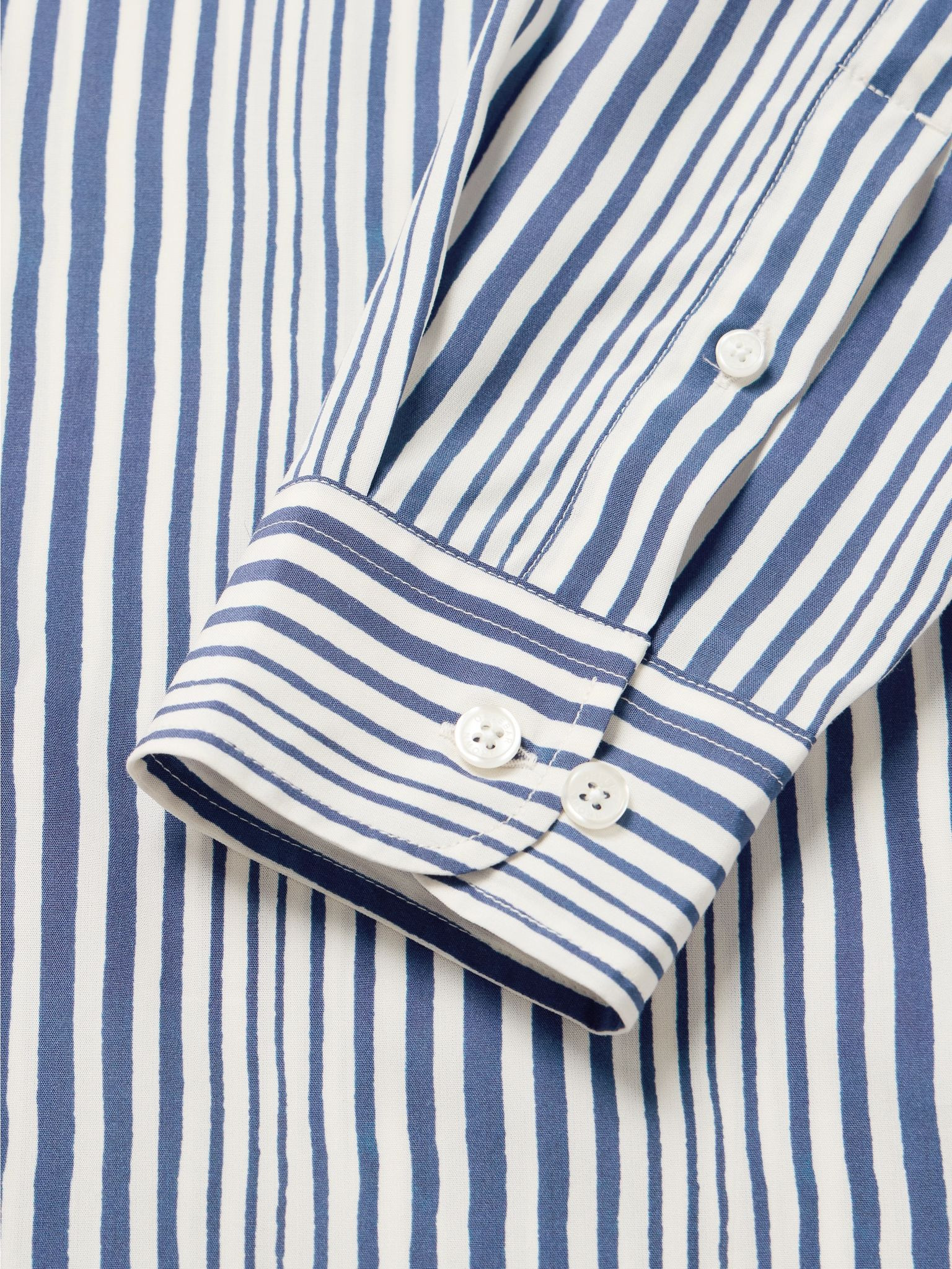 Giles Slim-Fit Striped Lyocell Shirt Blue - 4