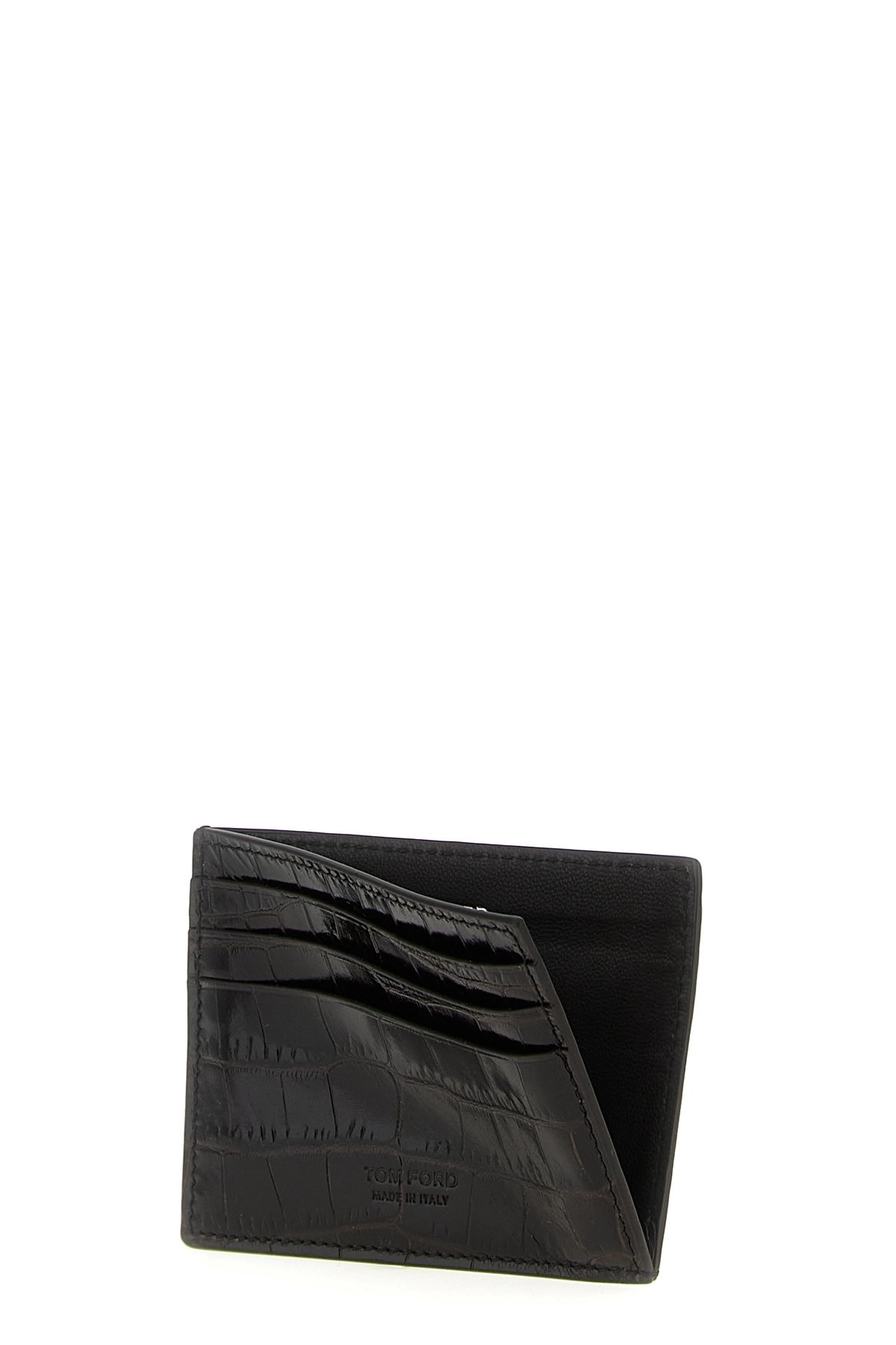 Crocodile leather card holder - 3