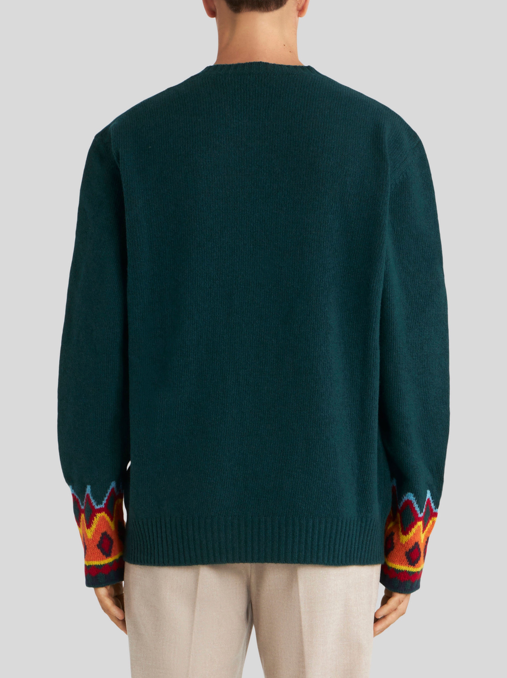 GEOMETRIC DETAIL VIRGIN WOOL JUMPER - 4