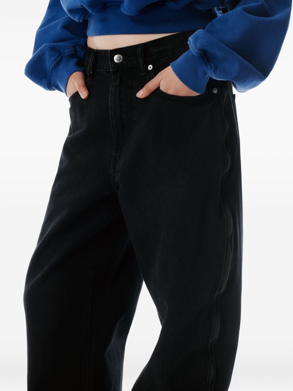 zip-detail jeans - 5