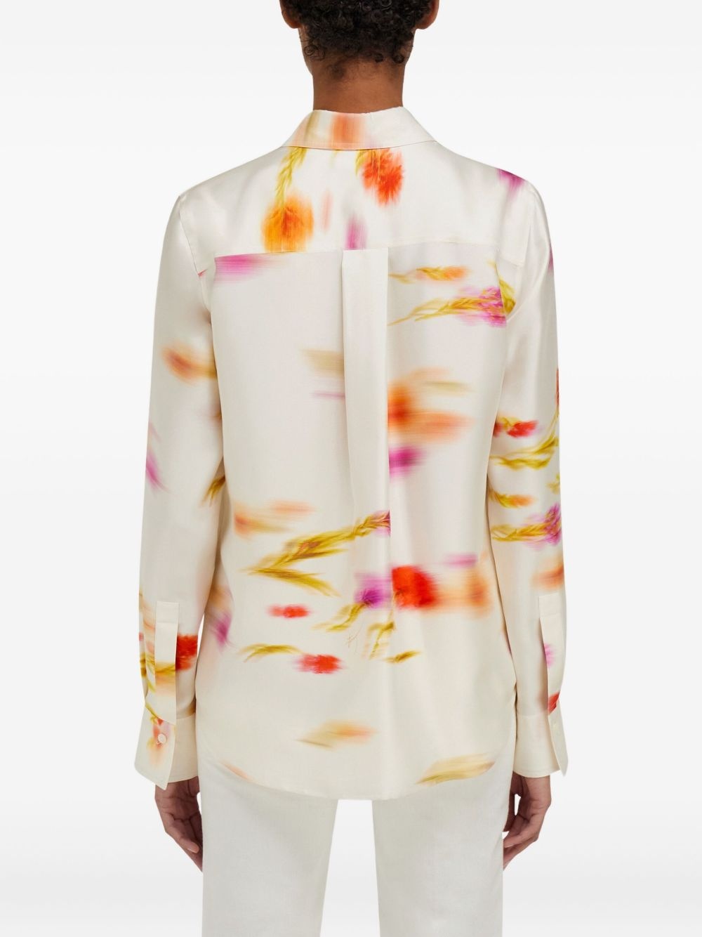 Blossom print long sleeve shirt - 4