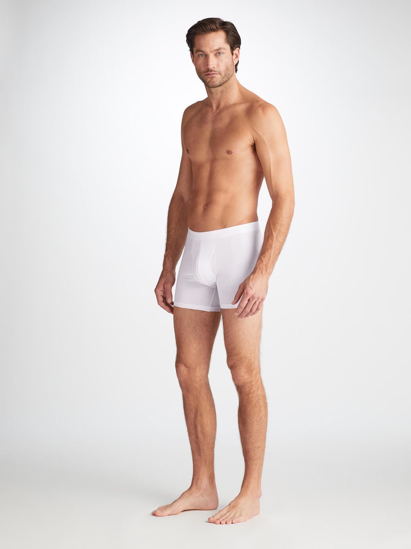 Men's Trunks Jack Pima Cotton Stretch White - 3