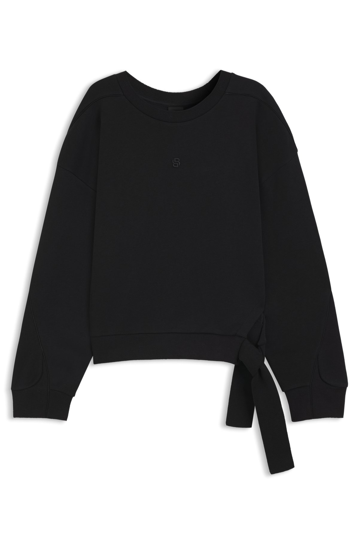 SWEATSHIRT WITH TIE DETAIL - 1