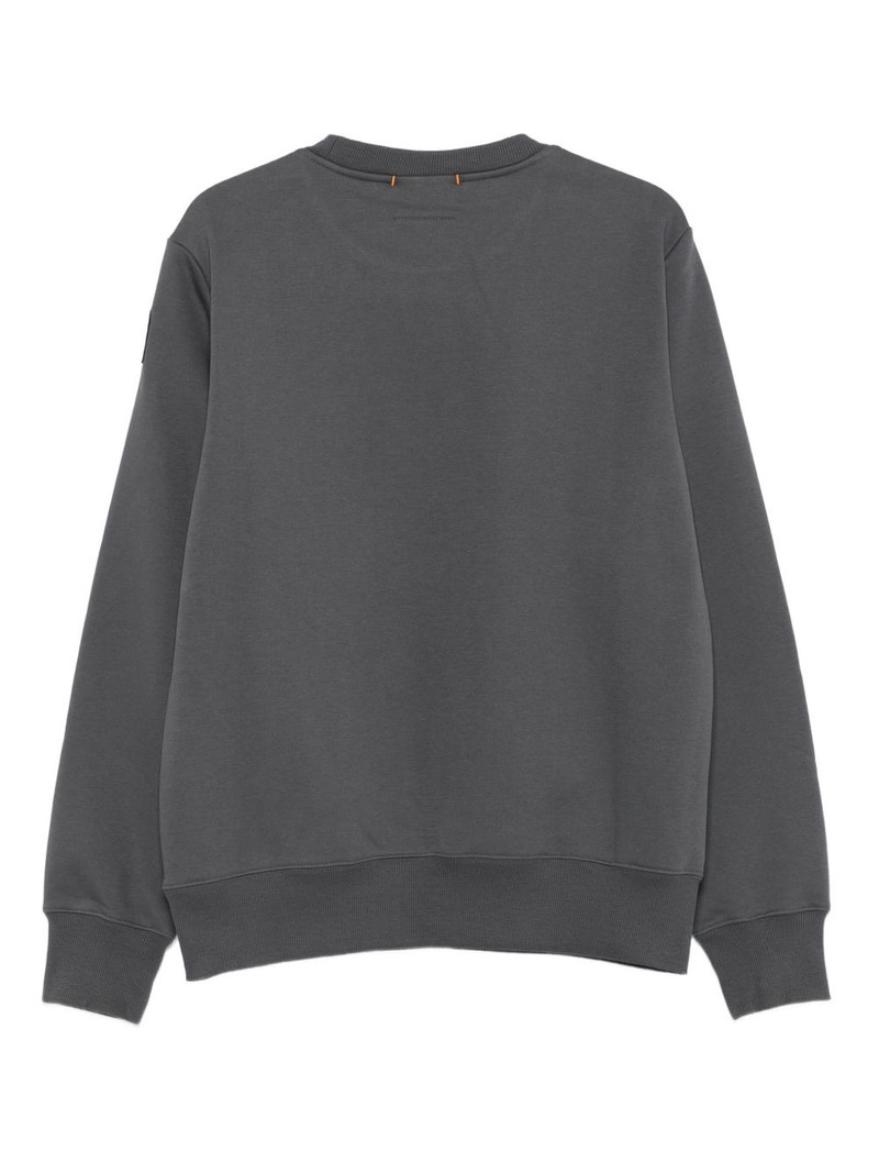 PARAJUMPERS logo-patch crew-neck sweatshirt outlook
