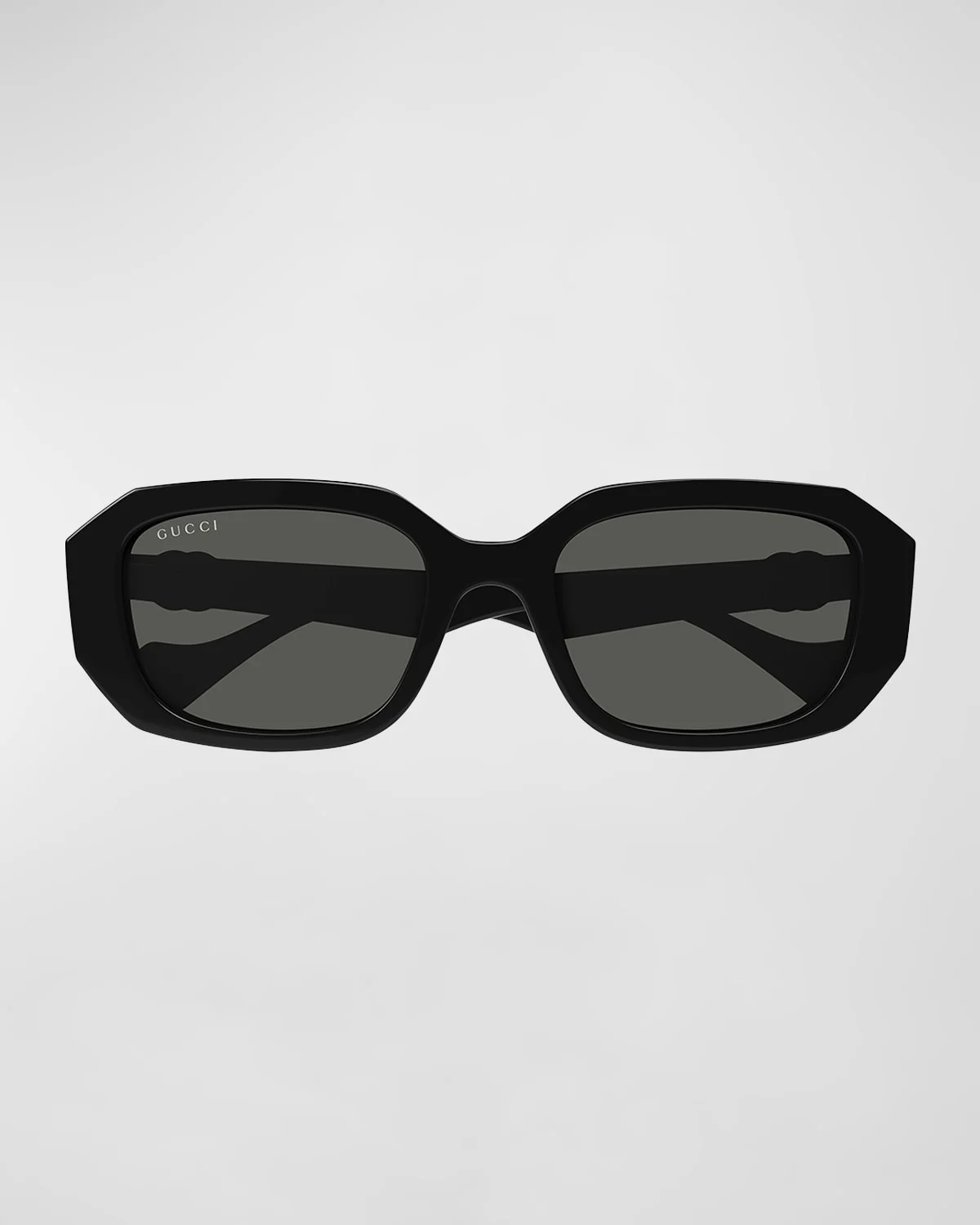 Geometric Plastic Rectangle Sunglasses - 1