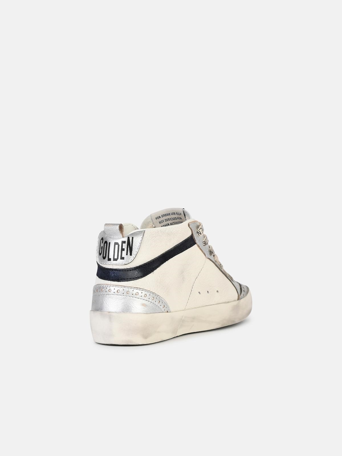 'MID STAR CLASSIC' WHITE LEATHER SNEAKERS - 3