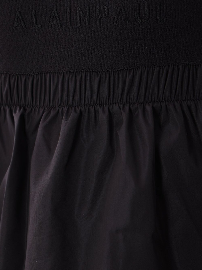 elastic-waistband nylon trousers 3