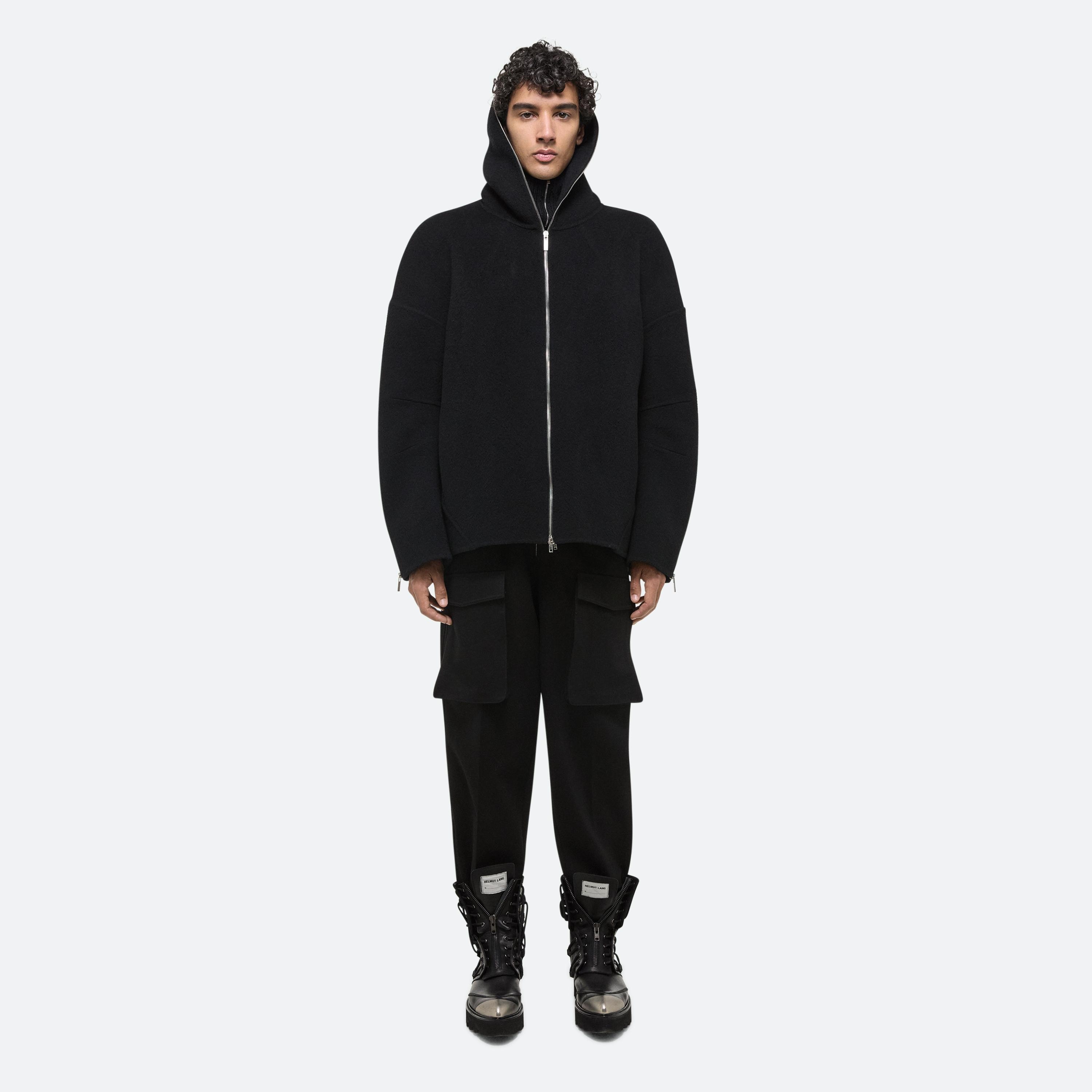 DOUBLE-FACED COCOON ZIP-UP - 4