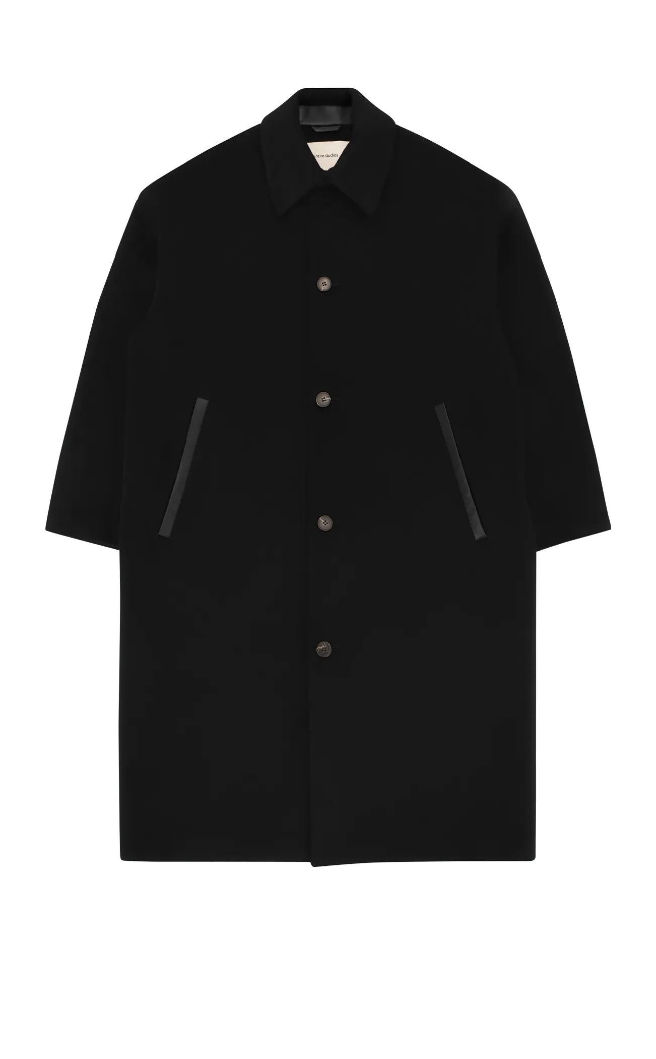 ARCFORM COAT BLACK WOOL - 1