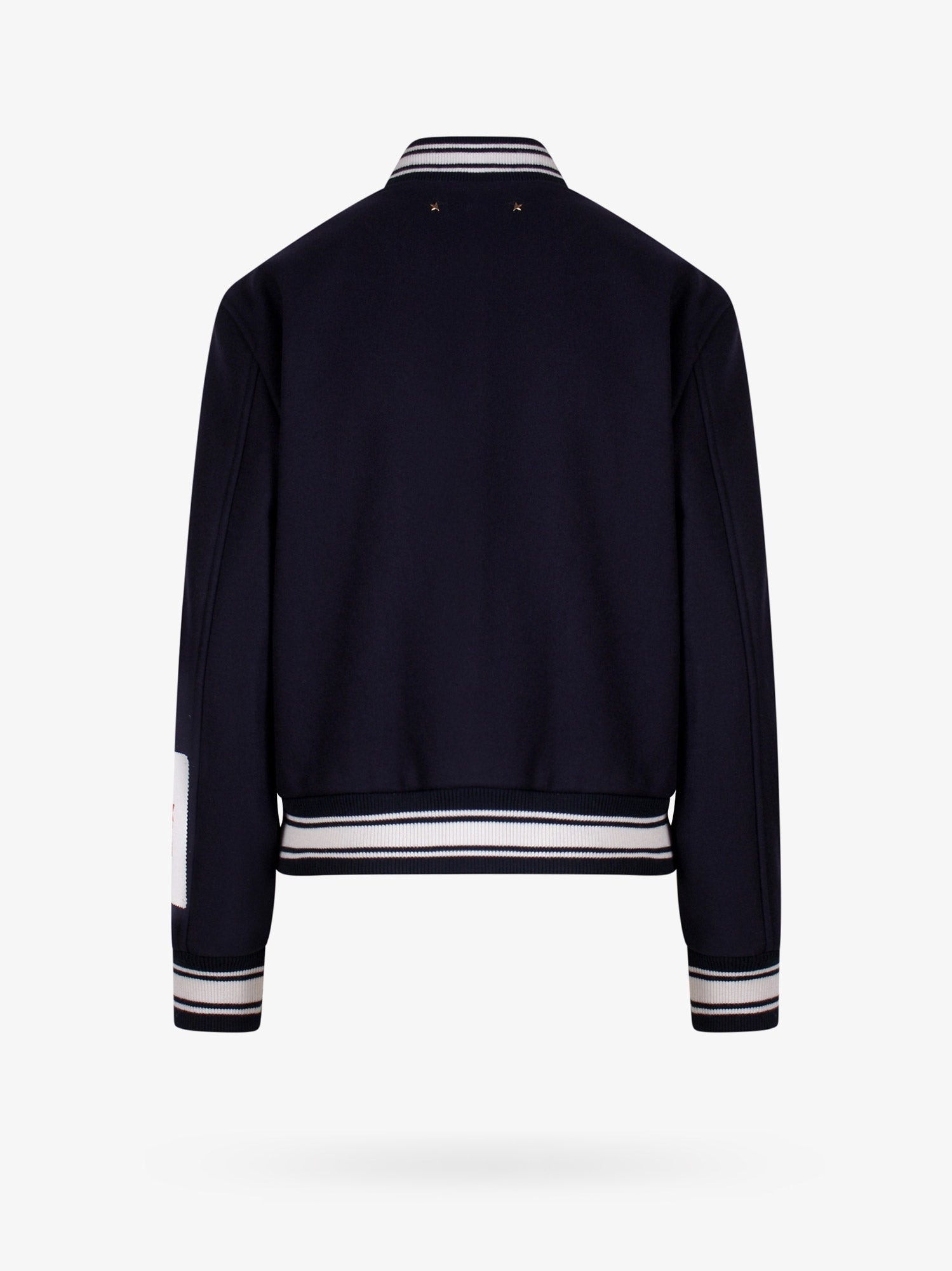 Wool Blend Bomber With Embroidered Logo - 2