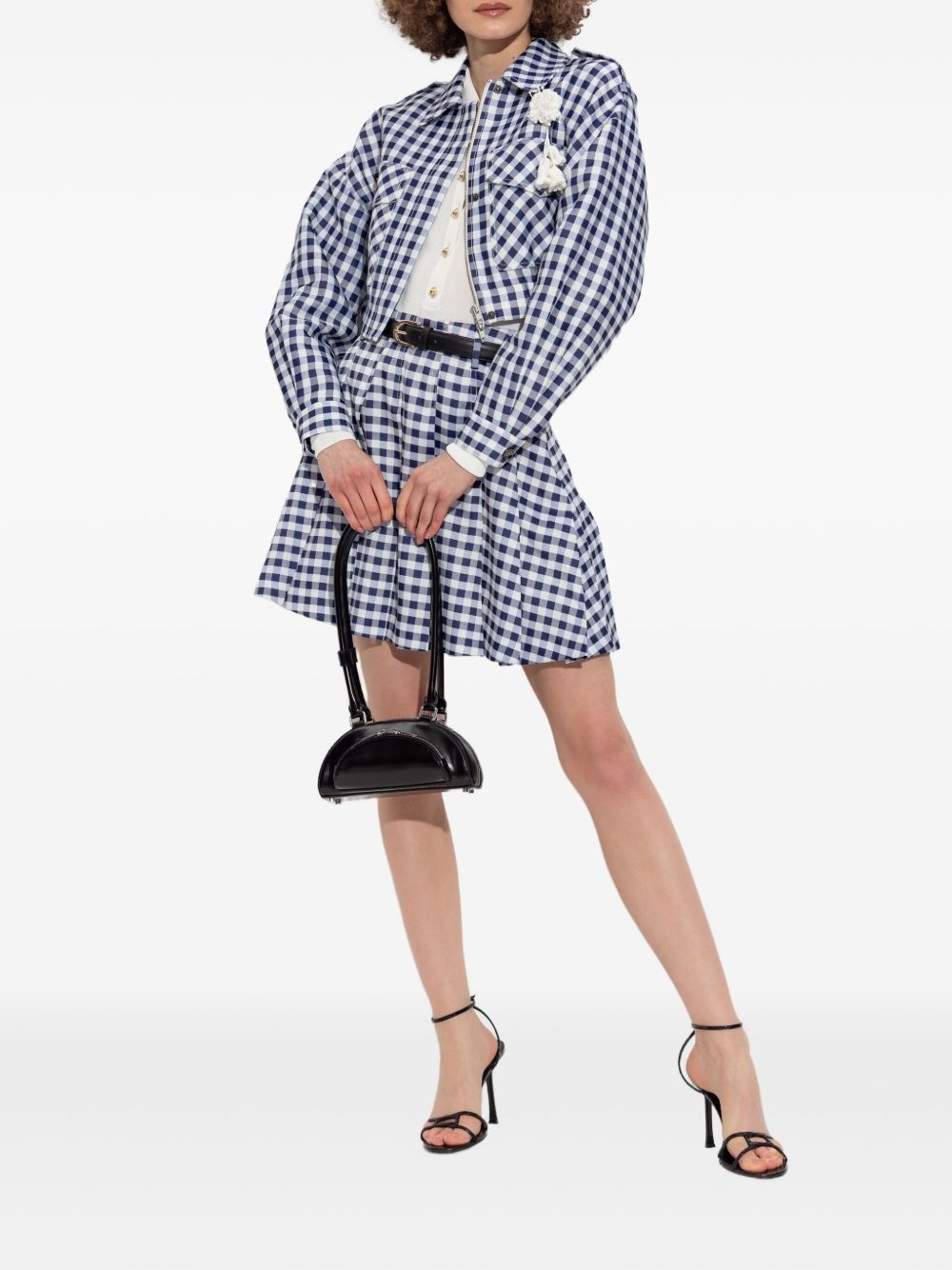 gingham pleated mini skirt - 2