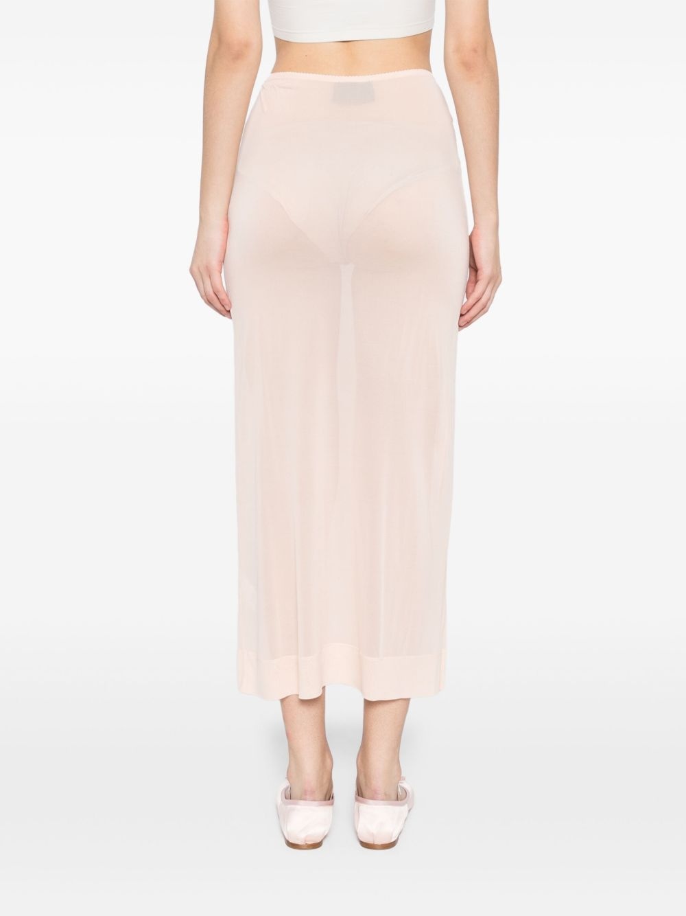 sheer straight skirt - 4