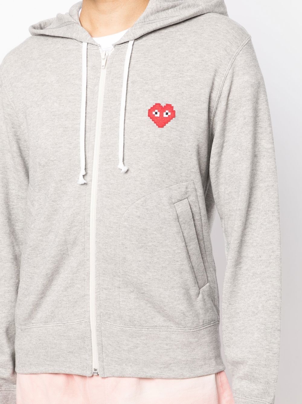 logo-patch zip-up hoodie - 5