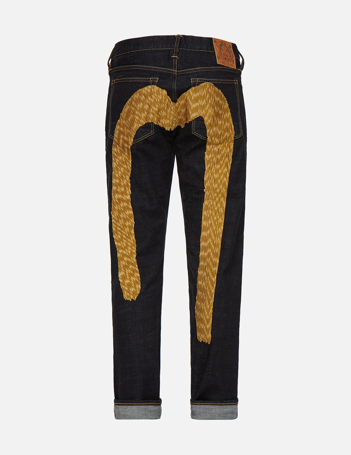 MULTICOLOR BRUSHSTROKE DAICOCK EMBROIDERY CARROT FIT JEANS #2017 - 2