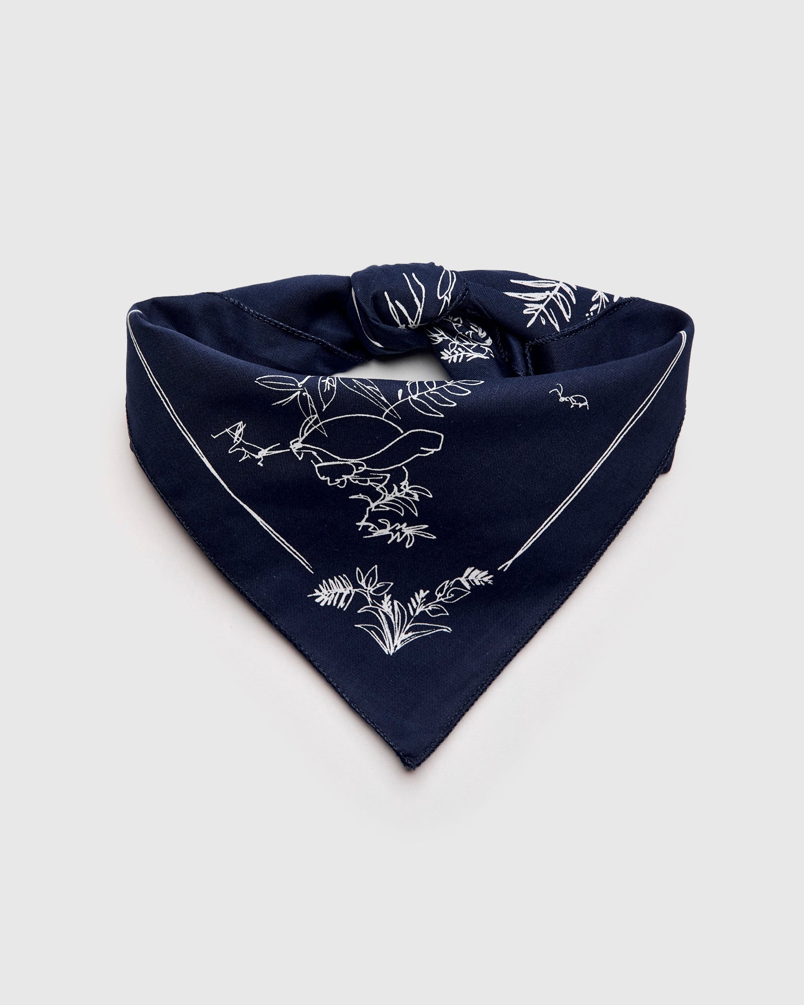 Engineered Garments Printed Bandana in Navy Zoo Animals