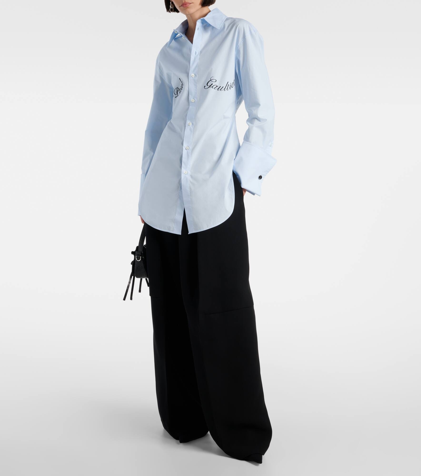 Logo cotton-blend poplin shirt - 6
