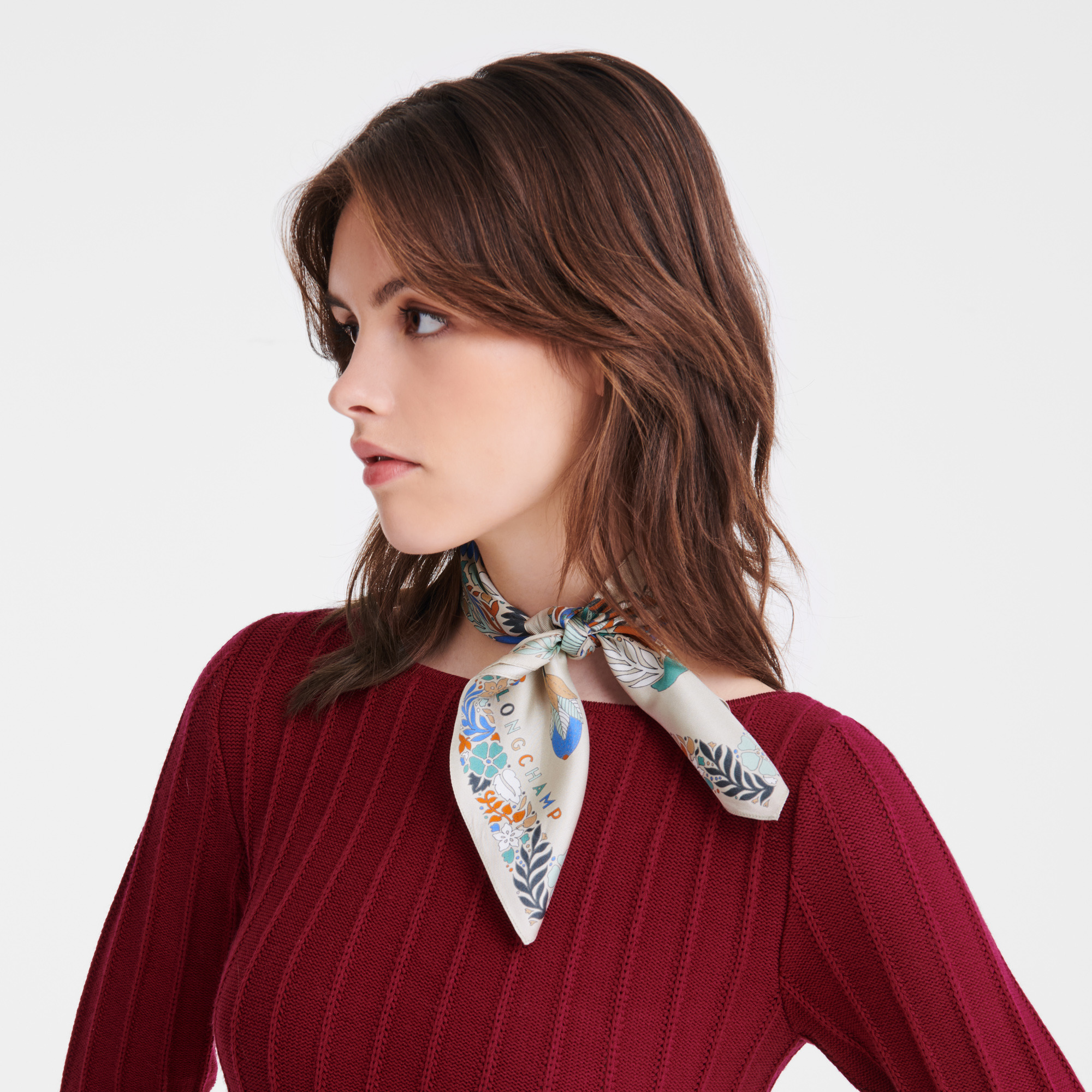 Forêt Longchamp Silk scarf 50 Paper - OTHER - 2