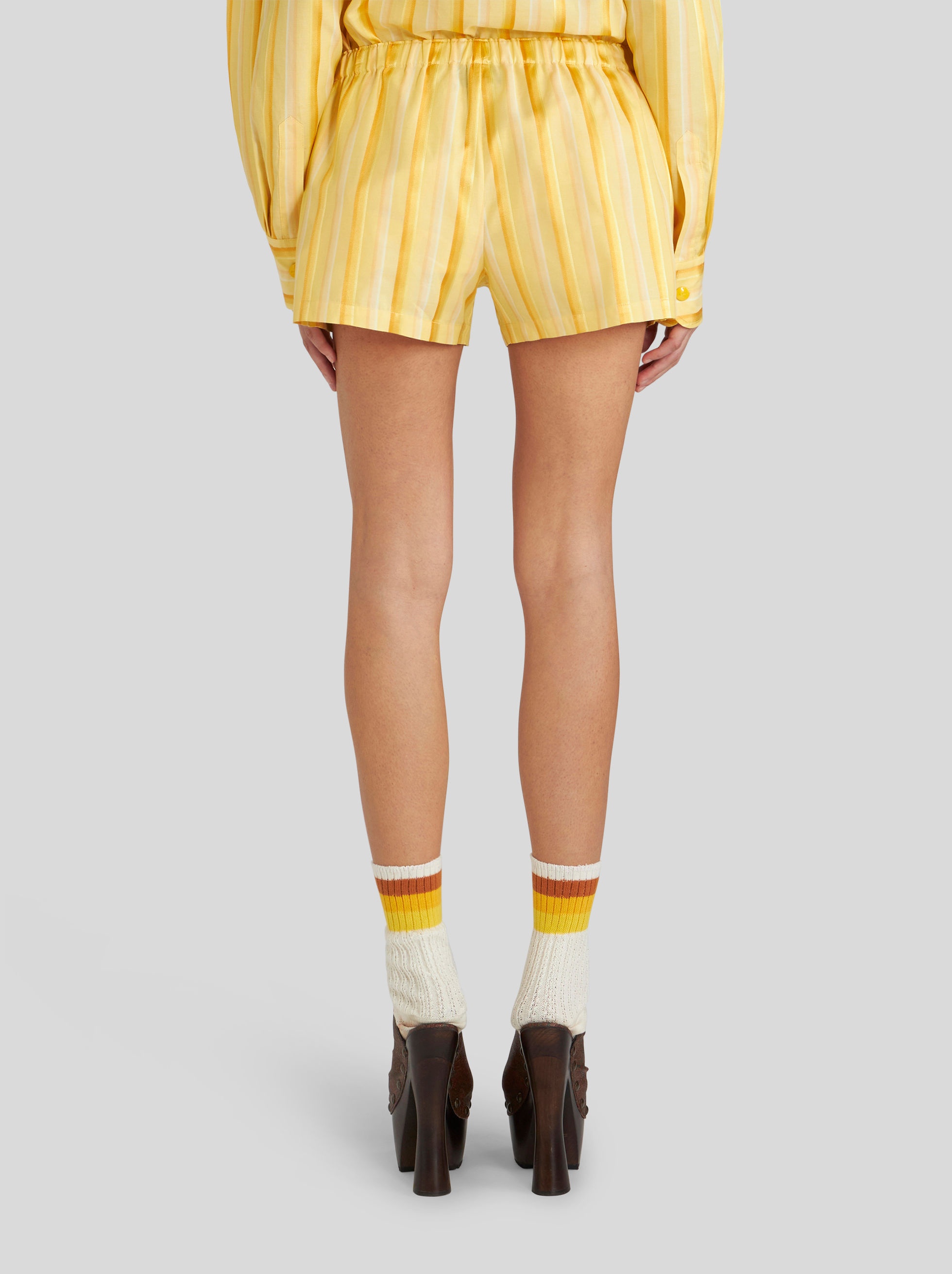 STRIPED SHORTS WITH EMBROIDERED PEGASO - 4
