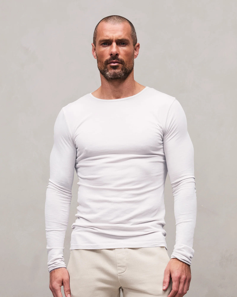 entire studios SHEER LONG SLEEVE WHITE outlook