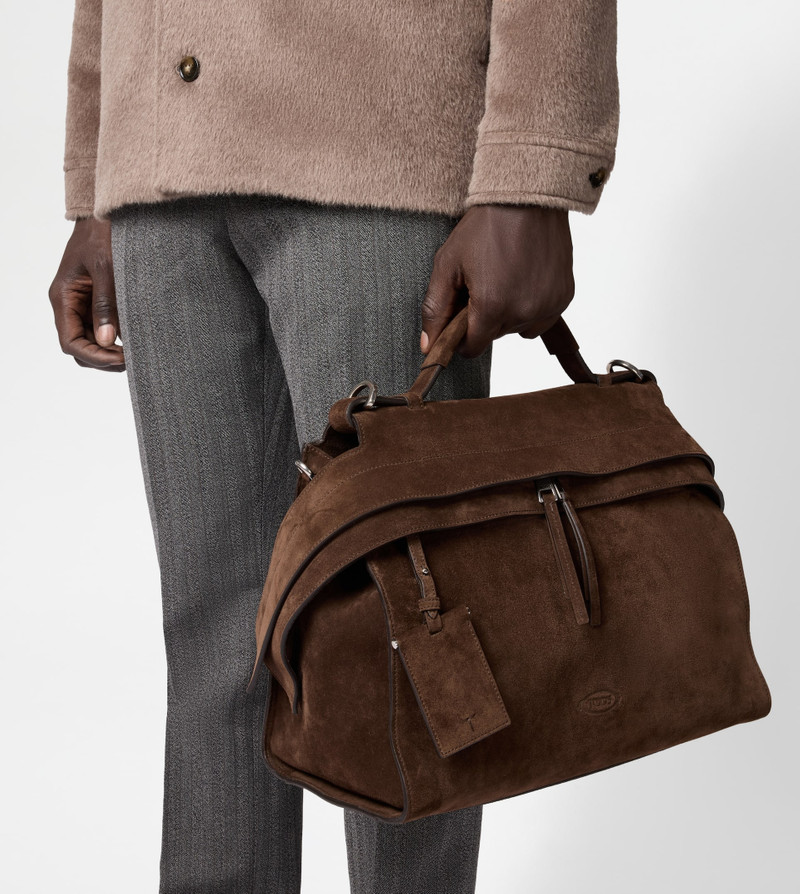 Tod's TOD'S WAVE BAG IN SUEDE LARGE - BROWN outlook
