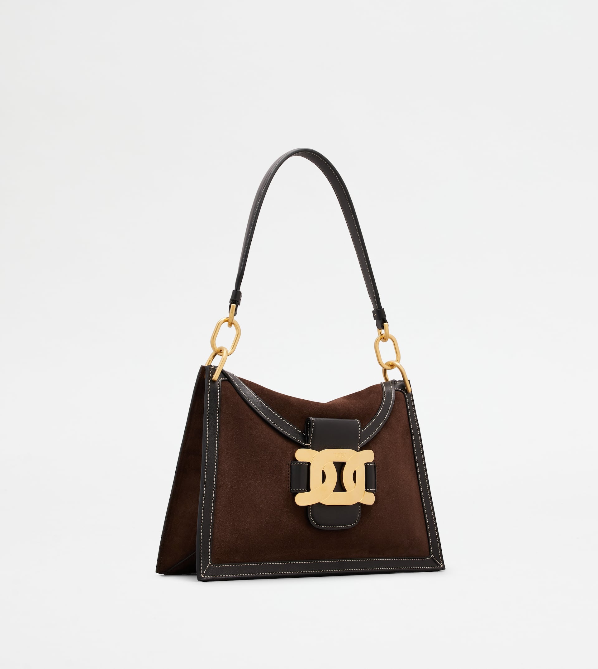 KATE SHOULDER BAG IN SUEDE SMALL - BROWN 2