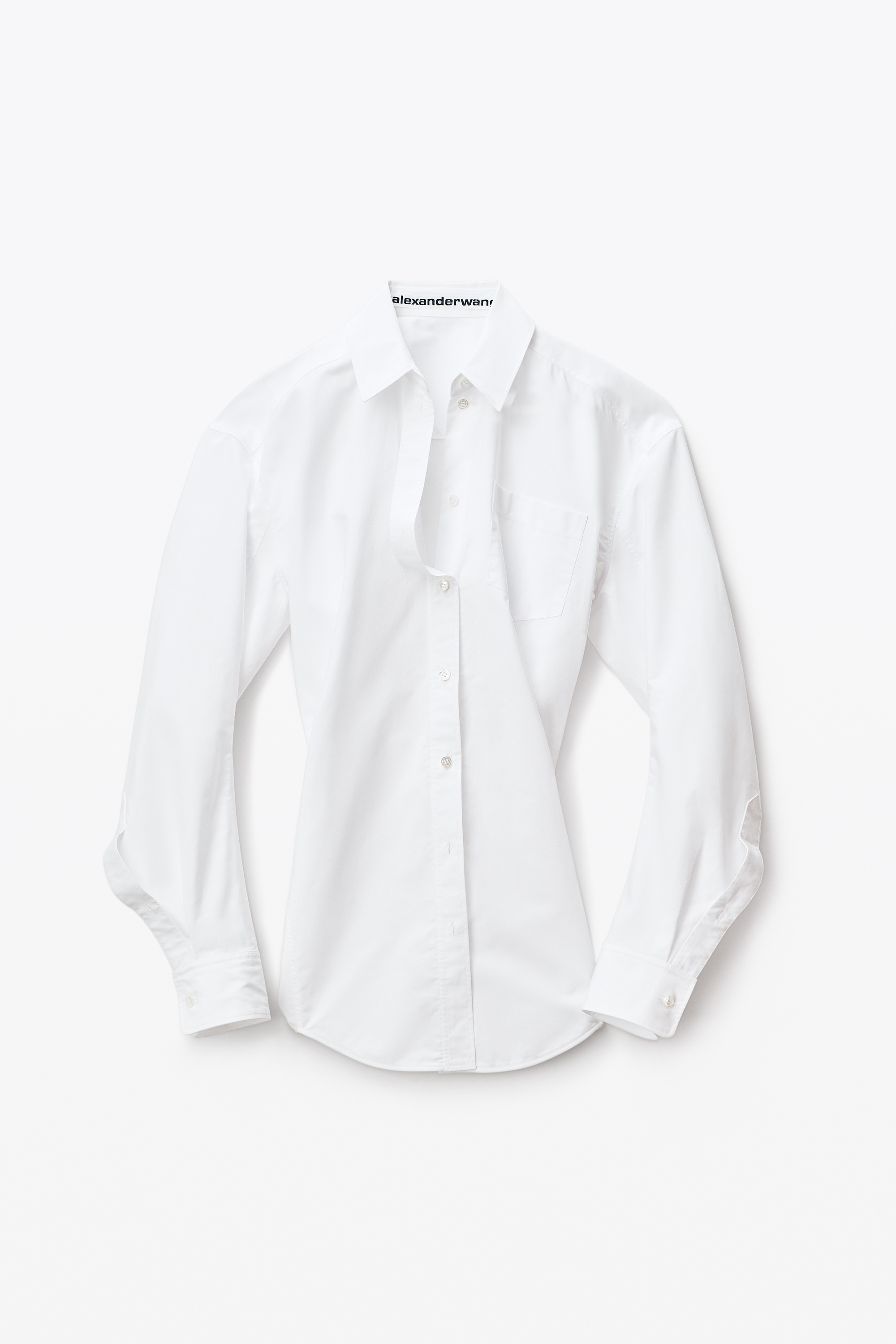 DETACHED COLLAR TAILORED SHIRT IN COTTON - 1