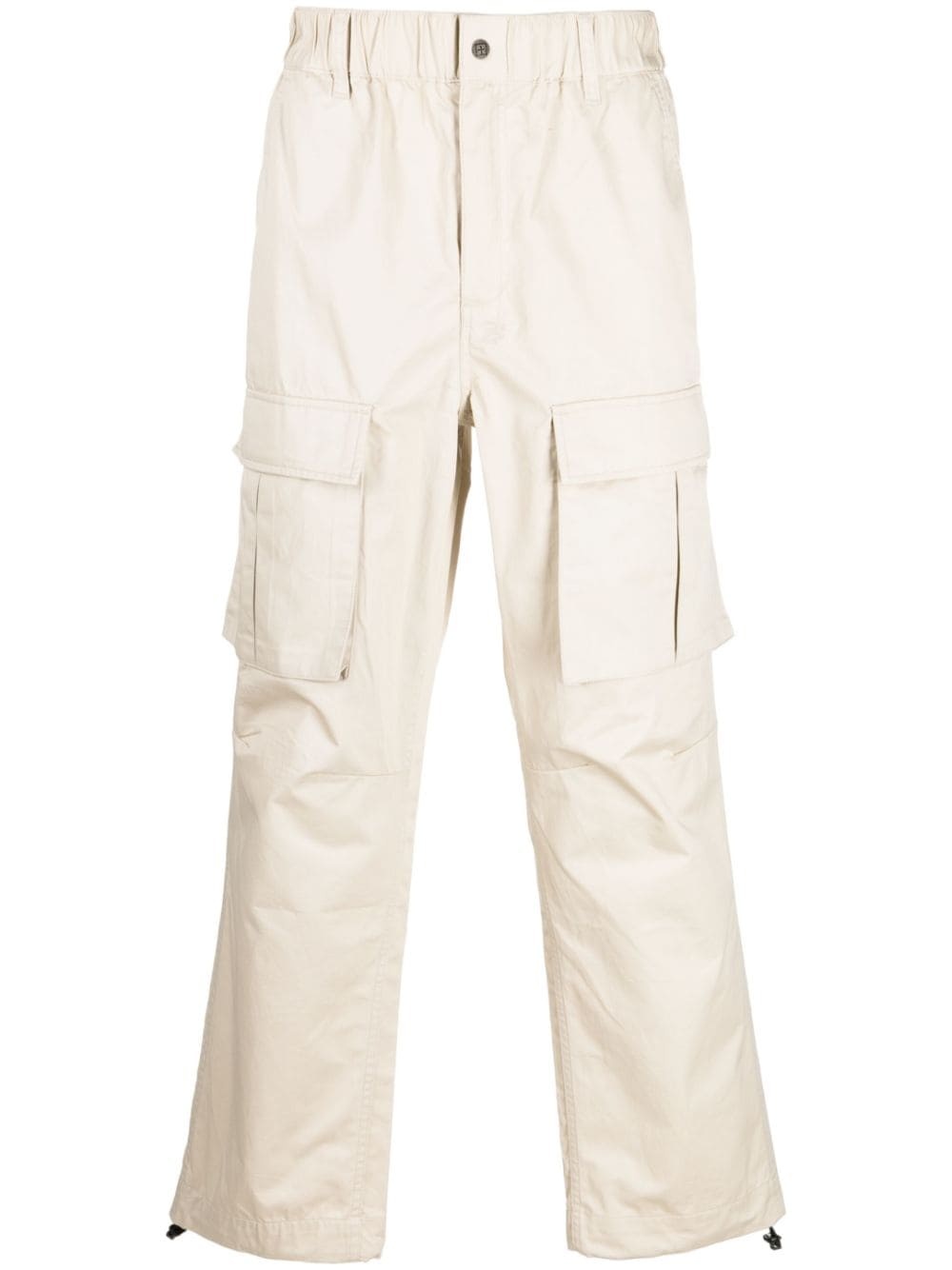 elasticated-waist cargo trousers - 1