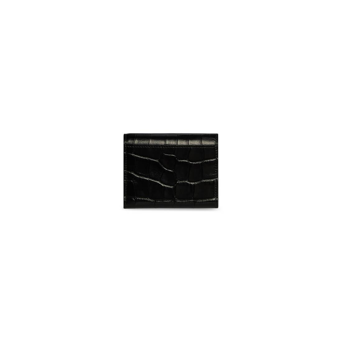 Women's Gossip Zipped Mini Wallet Crocodile Embossed in Black - 2