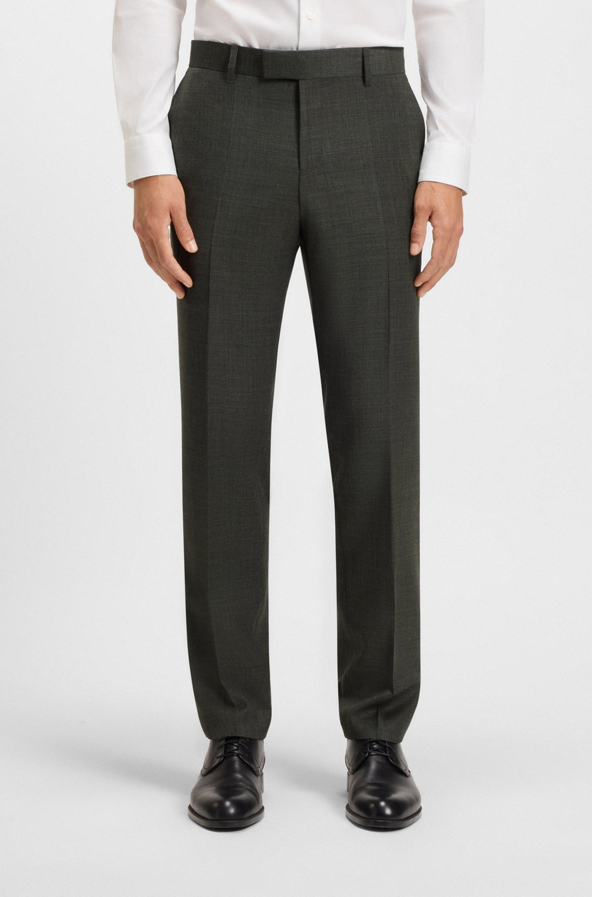 THREE-PIECE SLIM-FIT SUIT IN PATTERNED STRETCH WOOL - 6