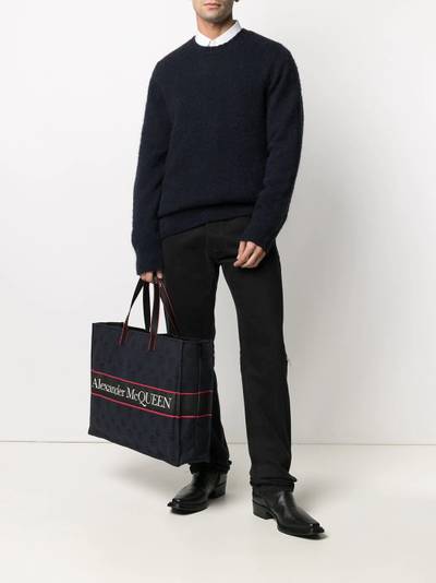 Alexander McQueen logo-jacquard canvas tote bag outlook