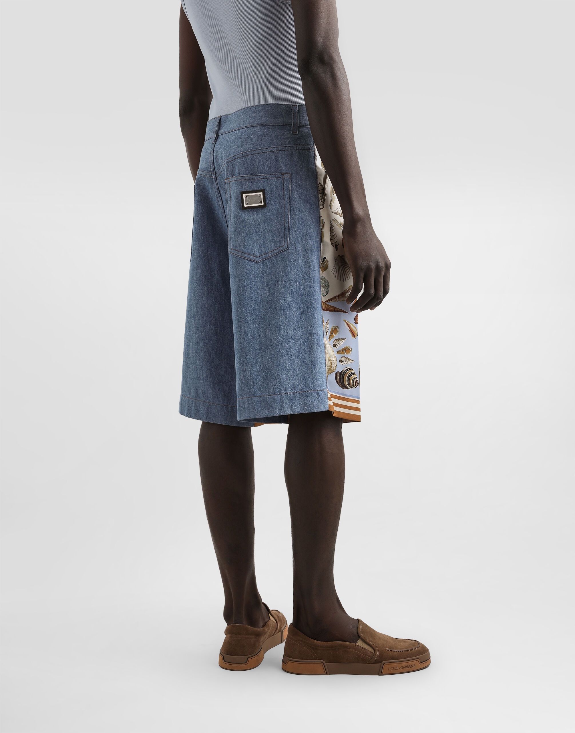 Denim bermuda shorts - 5