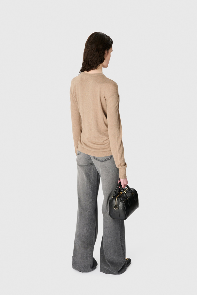 Hybrid Knit Wrapped Crewneck Sweater 5