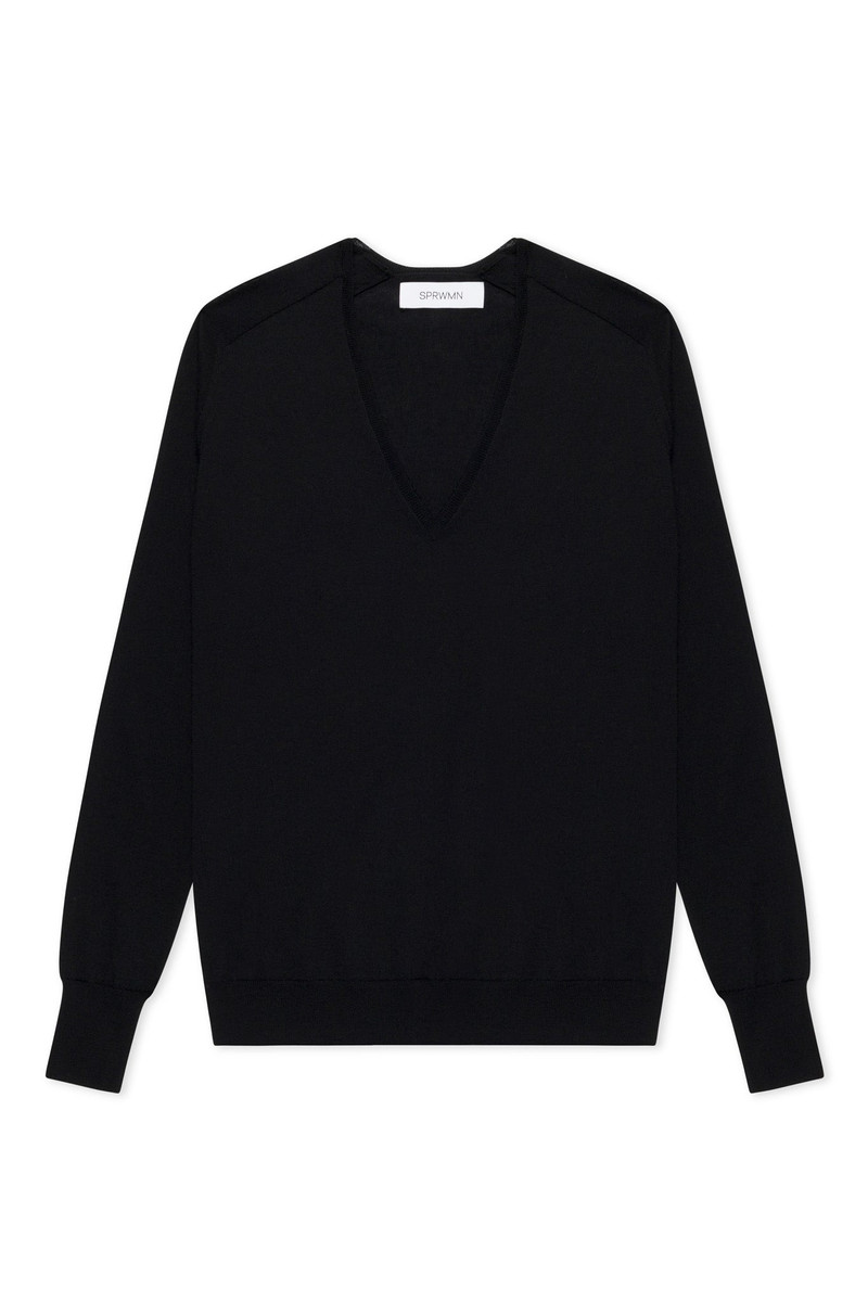 검정 CASHMERE V-NECK 스위치 9