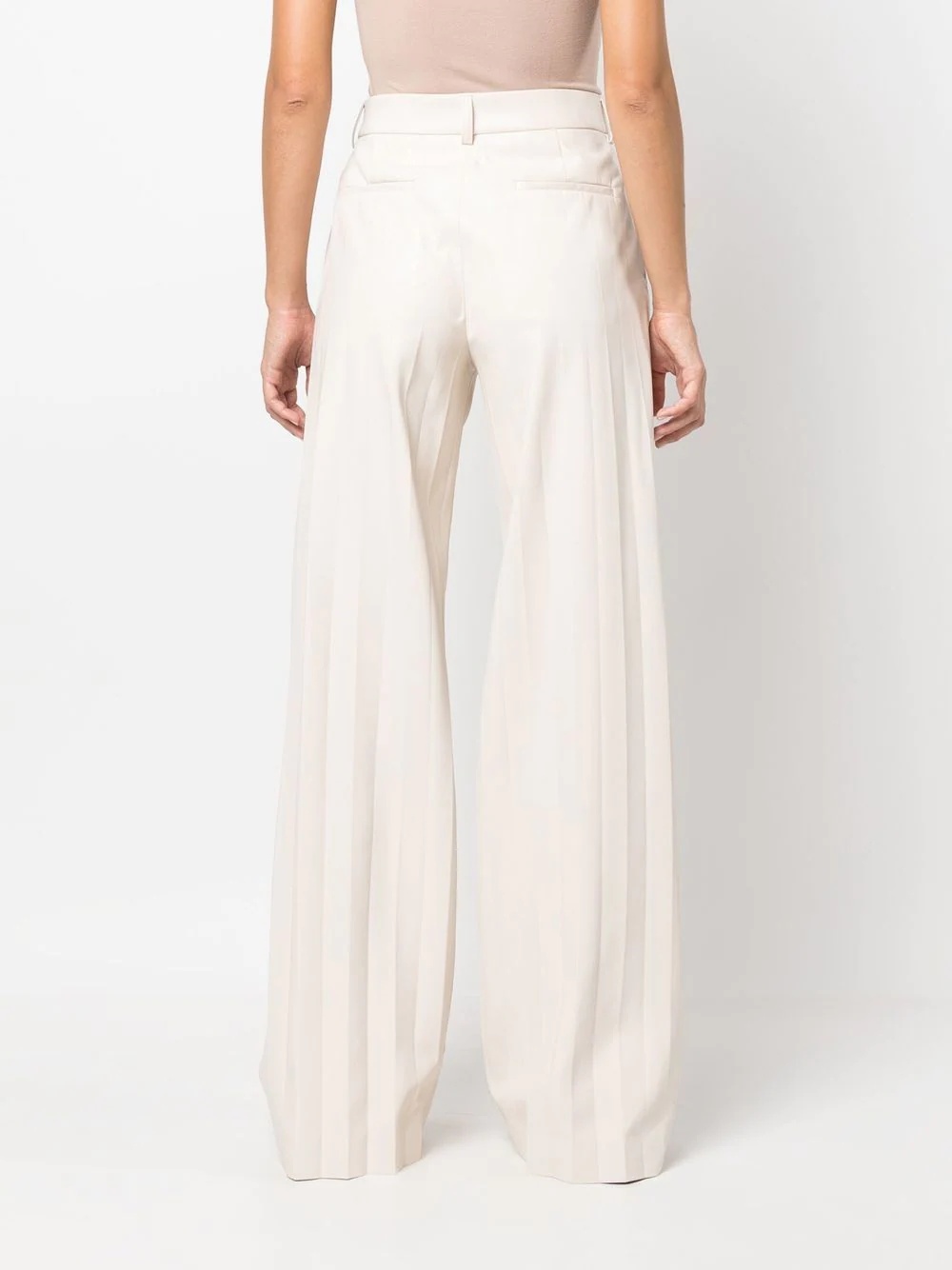 high-waisted wide-leg trousers - 4