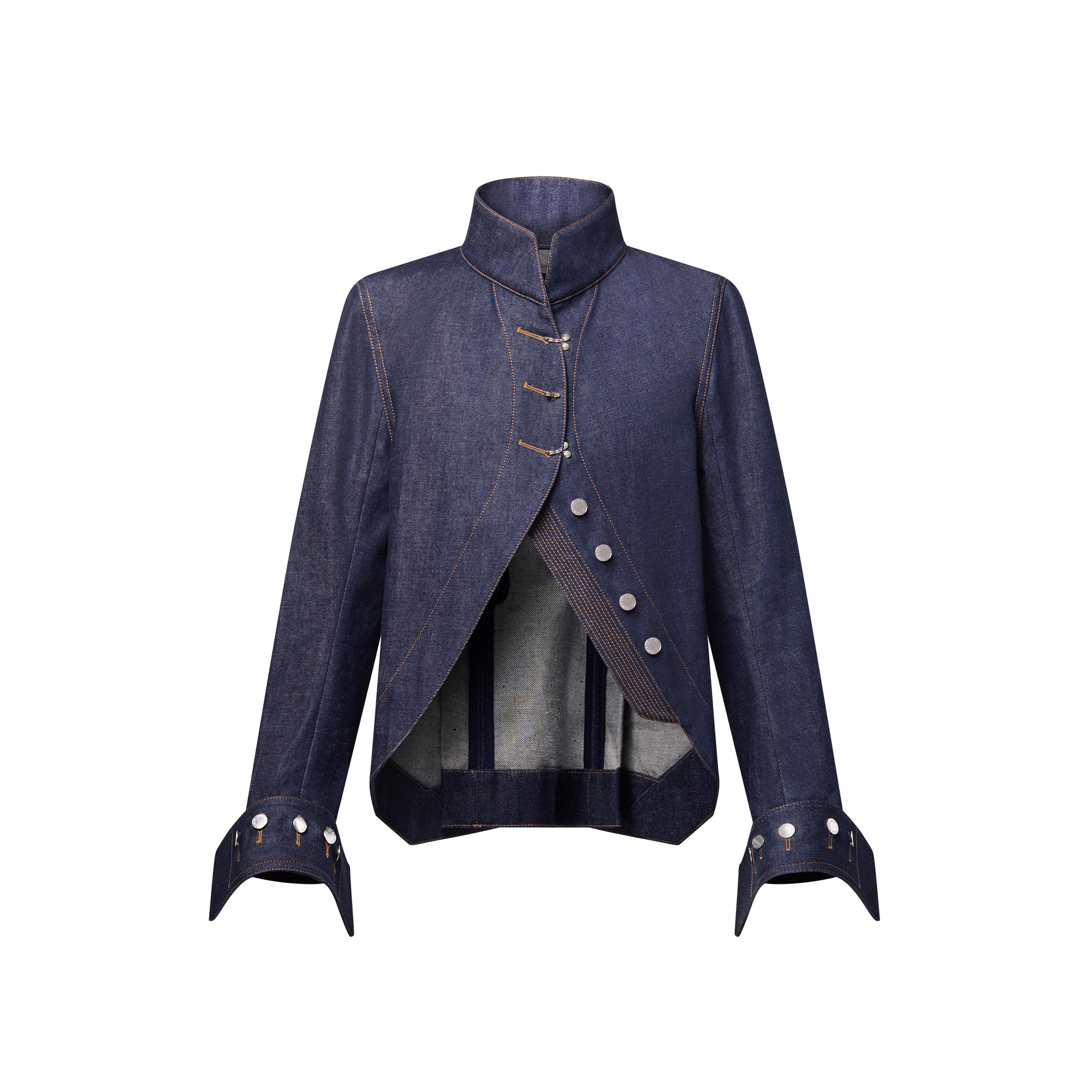 Washed Denim Riding Jacket - 1