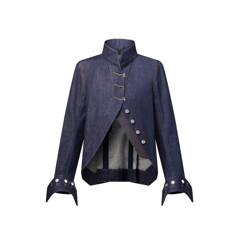 Washed Denim Riding Jacket 1