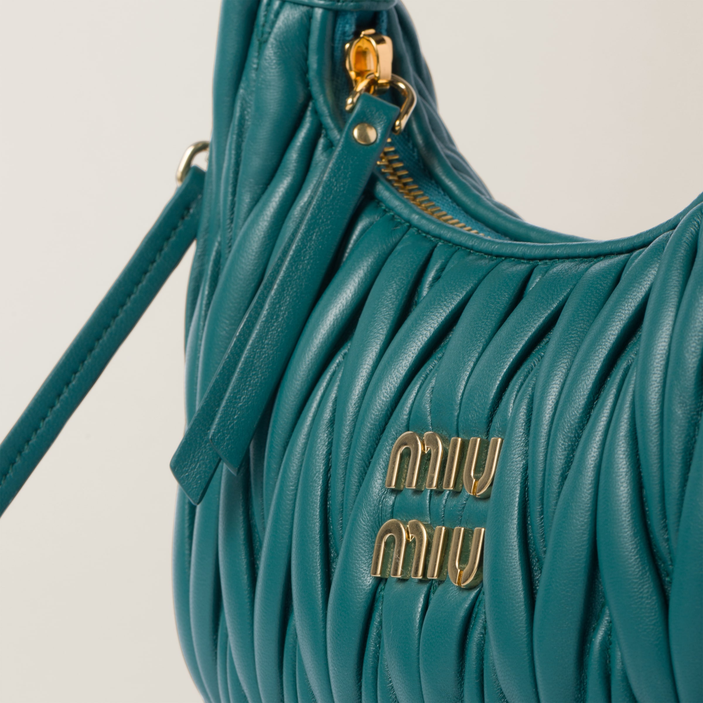 Miu Miu Wander matelassé nappa leather hobo bag | REVERSIBLE