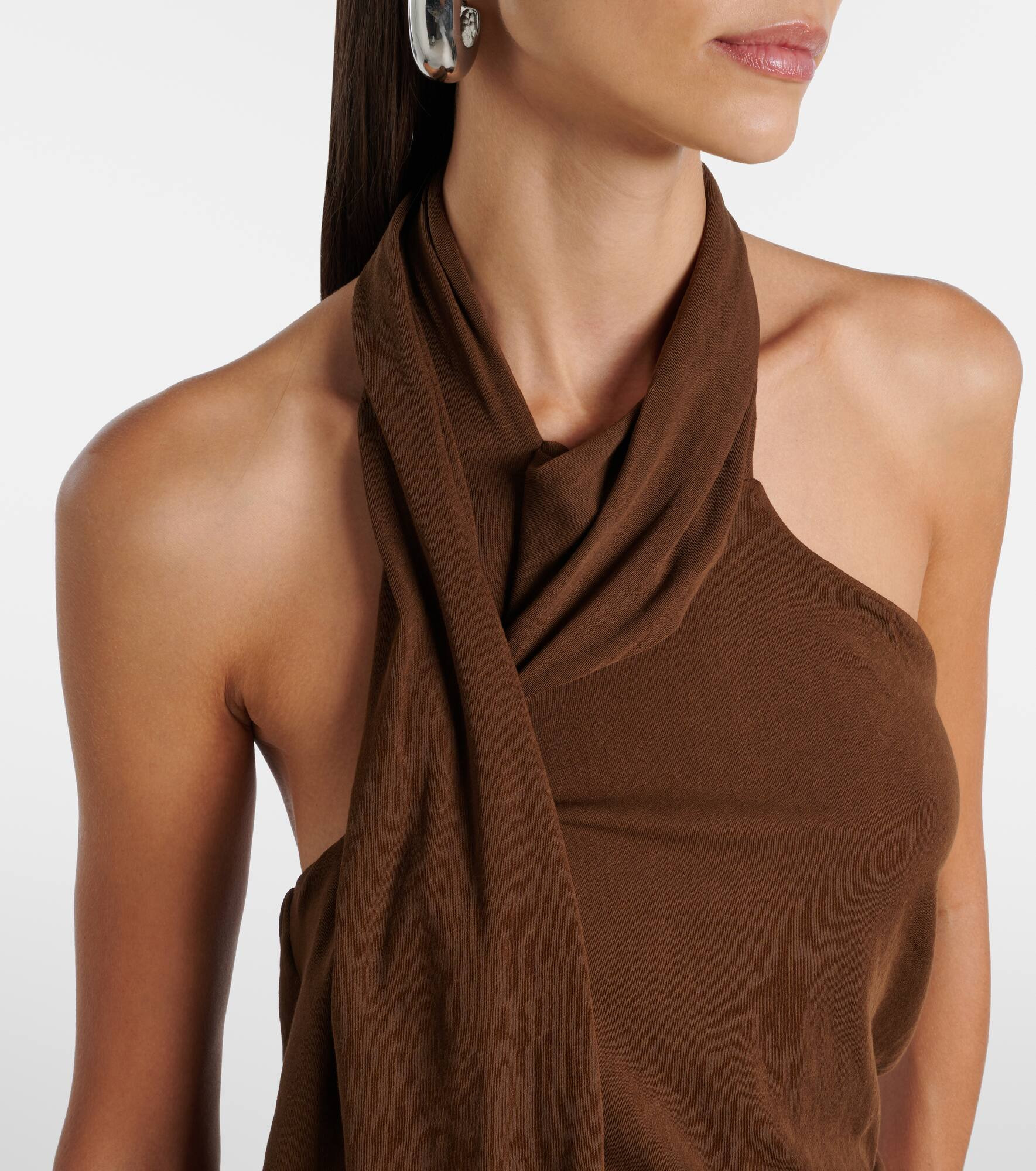Shroud cotton-blend jersey maxi dress - 4